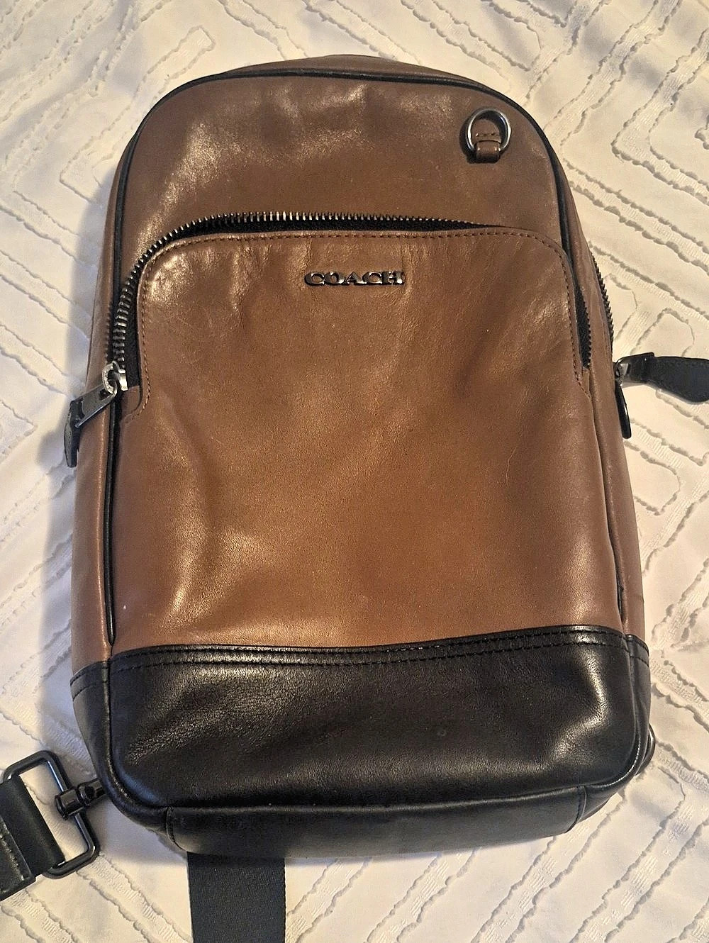 Coach Graham Pack Color Block Backpack Brown & Black